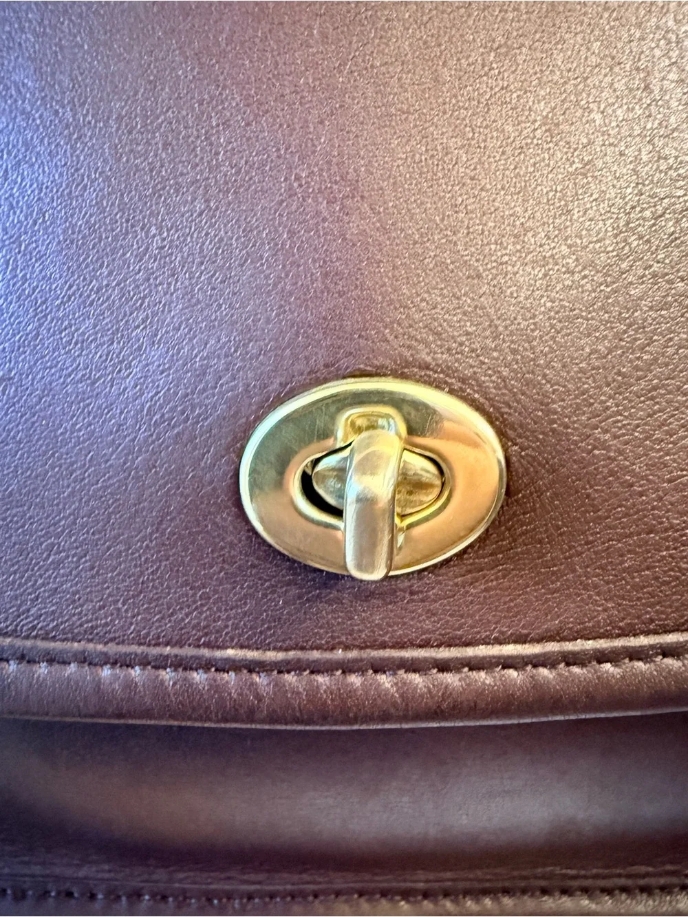 COACH 🌟👜 Pristine Vintage Mahogany Leather City Bag 9790 Crossbody w/ Dust Bag - Picture 8 of 11